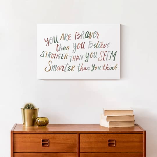 You Are Brave 18" x 12' Canvas Wall Art